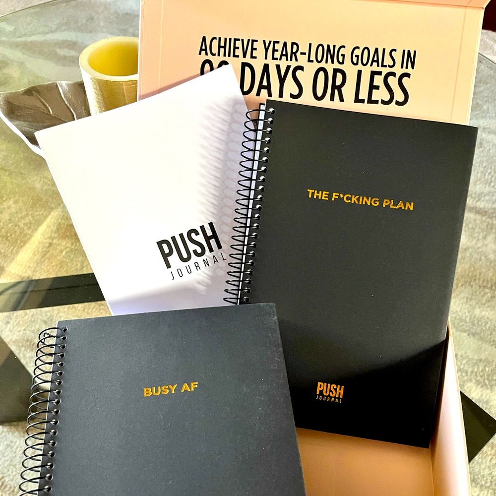 Chalene Johnson PUSH Journals. Set of TWO planners. Brand NEW, still in box!
